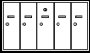 5 COMPARTMENT VERTICAL RECESSED MOUNTED-